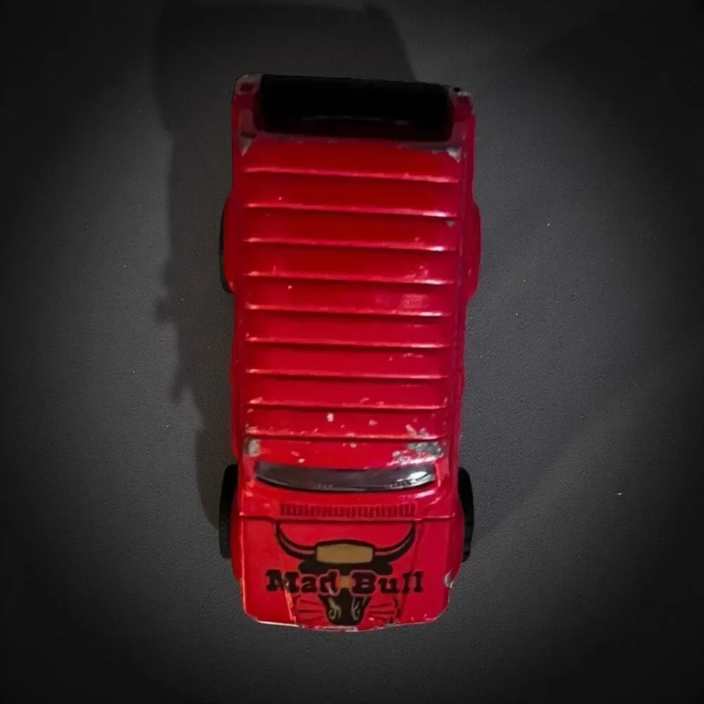 VINTAGE Majorette #236 Red Jeep Cherokee 4x4 Mad Bull